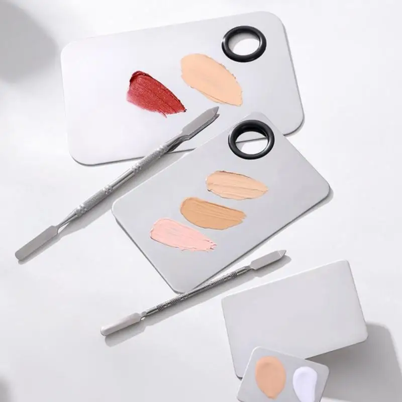 Makeup Mixing Palette Stainless Steel Smooth Mirror Surface Multi-use for Cosmetic Nail Polish Paint