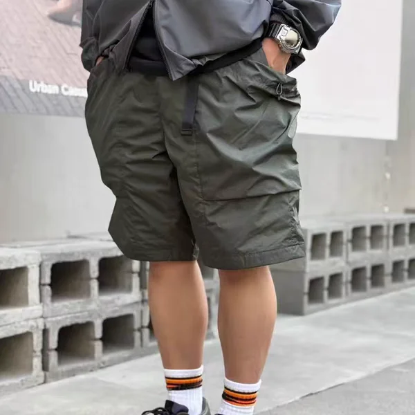 

Loose Fit Outdoor Workwear Shorts with Large Pockets Quick Dry Tear Resistant Polyester Fiber Men's Summer Shorts