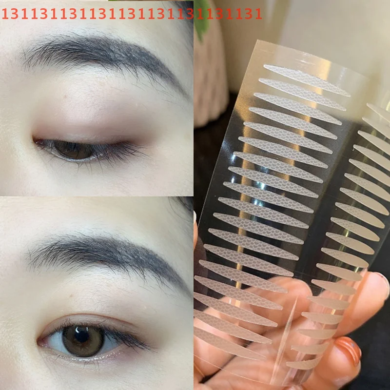 1 ورقة غير مرئية مزدوجة أضعاف شريط لاصق للجفن ملصق ذاتية اللصق أداة ماكياج لتعزيز العين #4