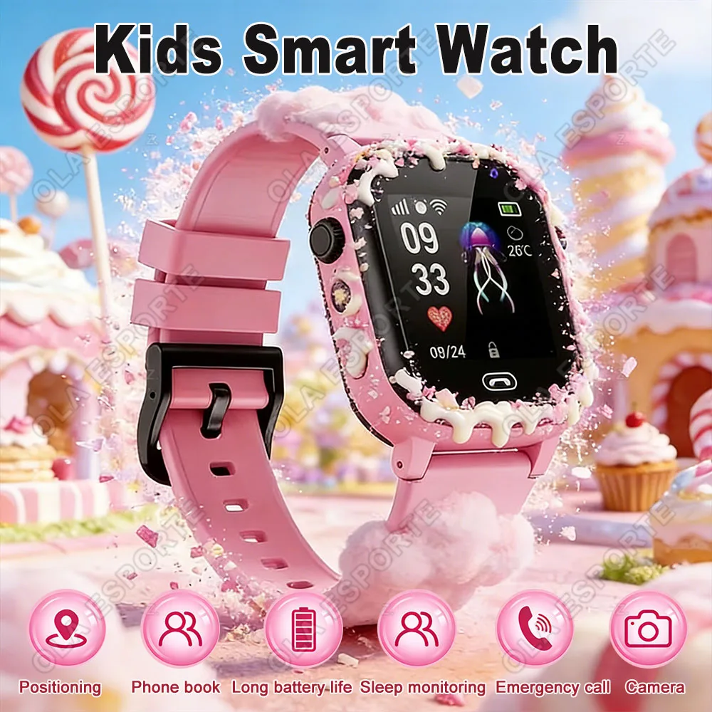 

Новые детские смарт-часы 2026 года: GPS, видеозвонки, SIM-карта, SOS, камера, водонепроницаемые, улучшенная версия для мальчиков и девочек