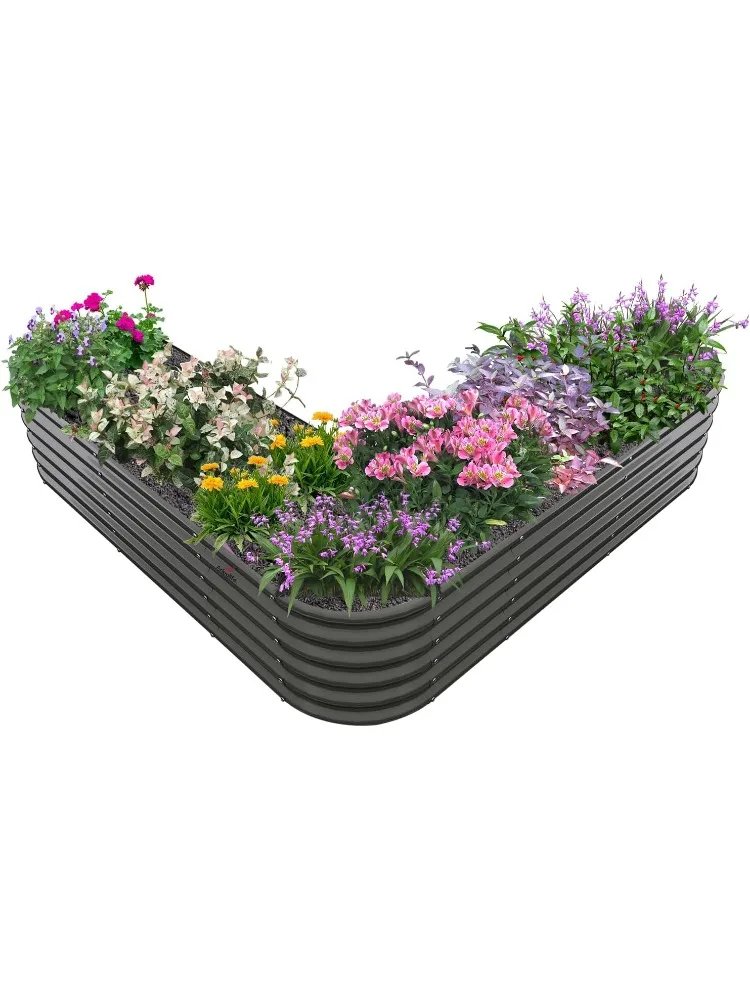 Heart-Shaped Galvanized Raised Garden Beds Outdoor,81x81x18in Large Metal Planter Box for Planting Vegetables Flowers Herb