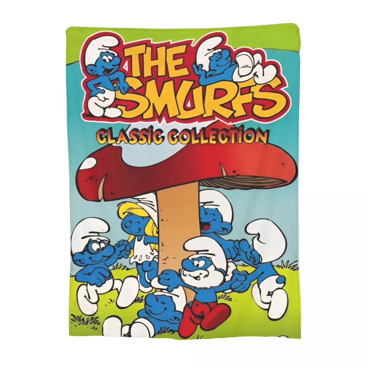 S-Smurfs Trendy Cartoon Blankets Flannel Comfortable Soft Throw Blanket for Bed Quilt