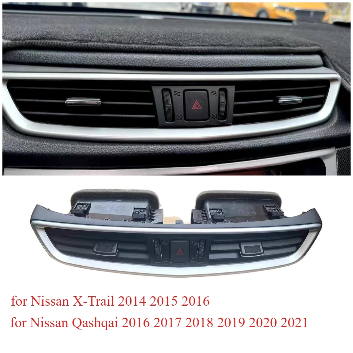 Auto Front Middle Dashboard Air Conditioning Outlet A/C Vent for Nissan X-Trail 2014 2015 2016 Qashqai 2016 2017 2018 2019-2021