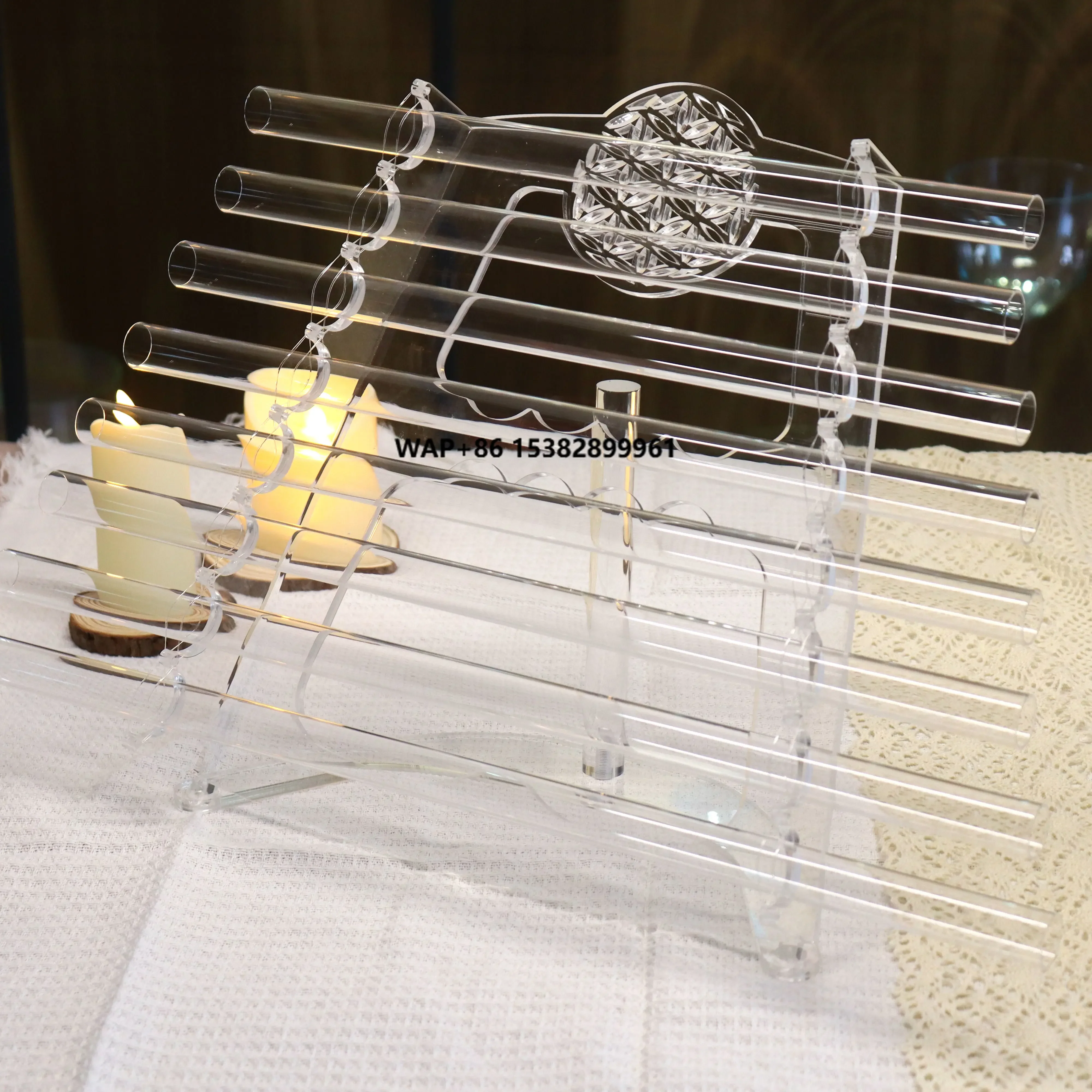 ZHQH Wholesale Premium Crystal Singing Harp Chakra Quartz Crystal Singing Harp Crystal Harp With Carry Case