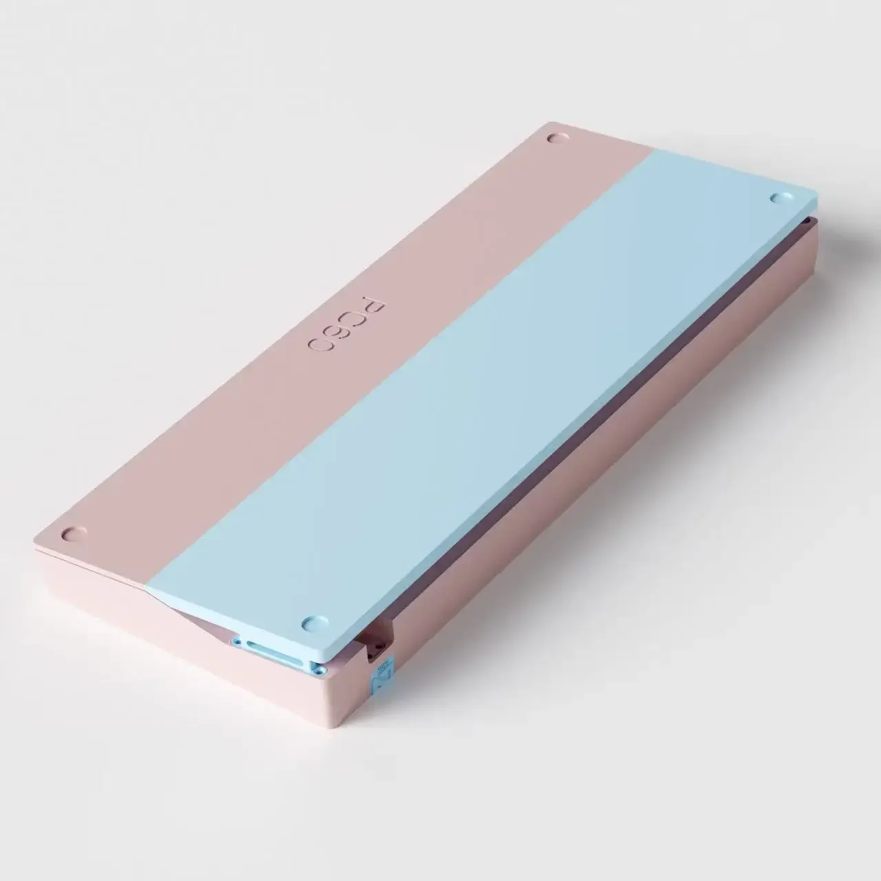 PC60v2 アルミキーボードケース ホワイト ブラック
