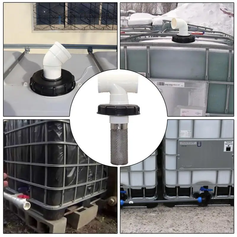 Rain Barrel Water Filter Rain Barrel Hose Cap Attachment Rain Bucket Filter Hose Cap Attachment For Dead Leaves