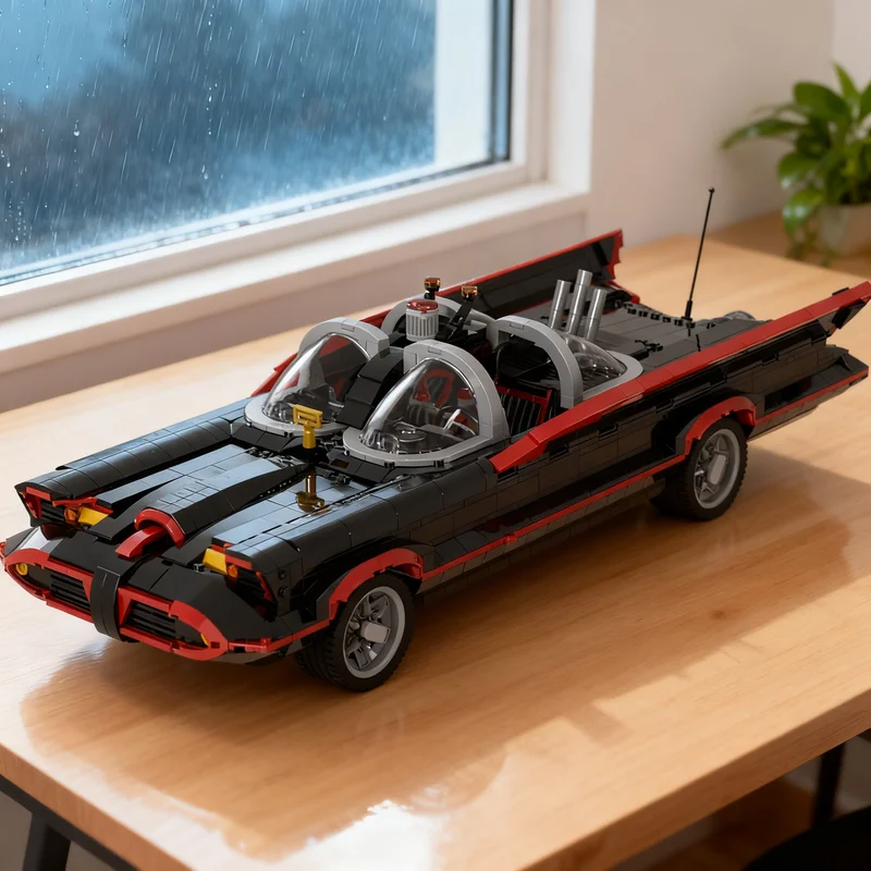 

2625pcs MOC Batmobile MOD Retro Batmobile Model Modular Design Educational Model Building Blocks Birthday DIY Toys Gift