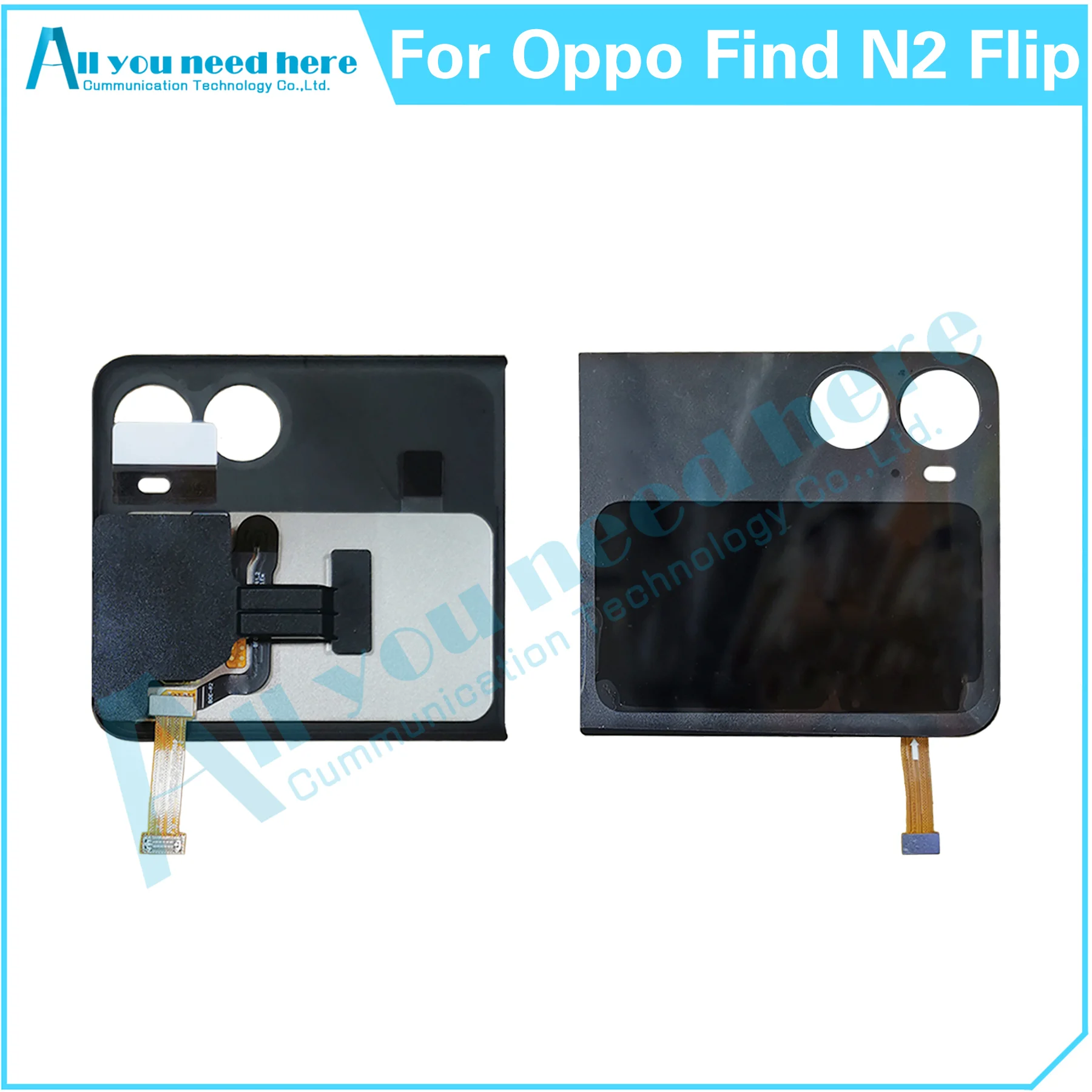 LCD Display Touch Screen Digitizer Assembly Battery Back Case Cover Rear Lid Housing Door For Oppo Find N2 Flip CPH2437