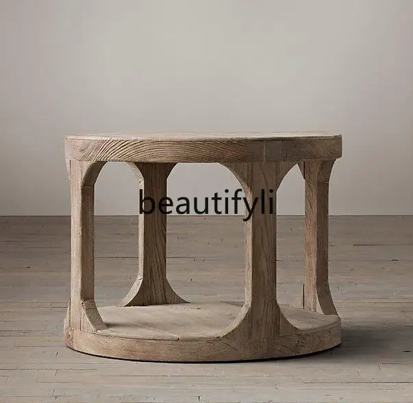 

All Solid Wood Living Room Side Table Corner Table French Country Vintage Furniture Modern Coffee Table