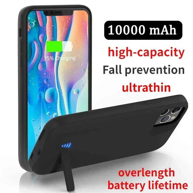 

10000mAh External Battery Charger Case for IPhone 7 8 6 6S Plus Charging Case for IPhone X XS XR 11 12 13 14 15 Power Bank Cover