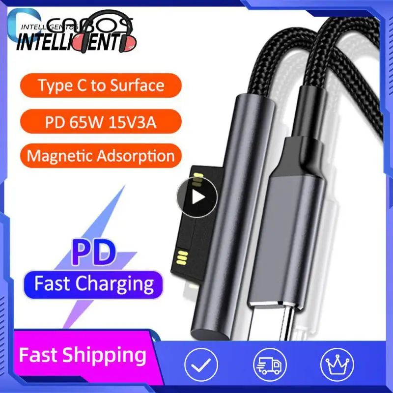 New 15V 3A USB C Type C PD Power Charge Cable Fast Charging Cable Adapter Charger for Microsoft Surface Pro6 Pro5 Pro4 3