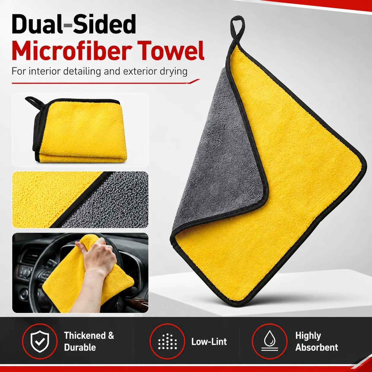 PINMOAP 1/3/5/10PCS ผ้าทำความส - Microfiber Towel Detailing บทวิจารณ์และราคา