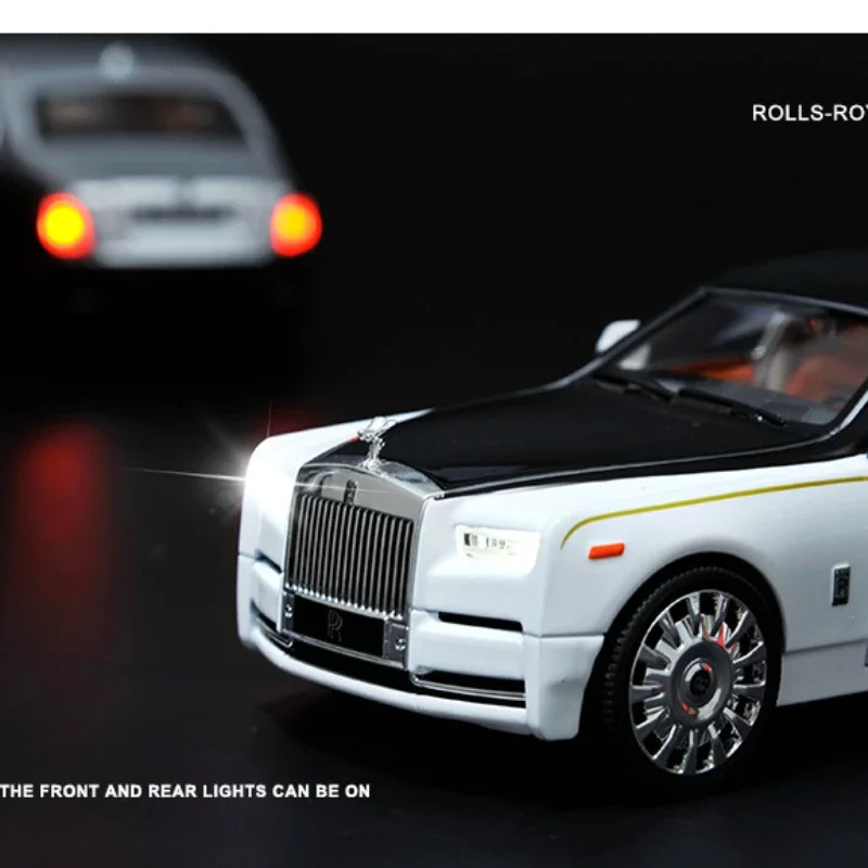 Rolls-Royce Phantom Car Model 1/20 Scale Sound Luxury Diecast and Light Collective Simulation Voiture Miniature Boy Toy Vehicles