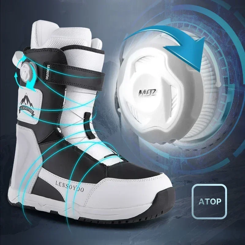 2025 Winter New Ski Shoes Women Outdoor Sports Snowboarding Boots Men Warm Breathable Waterproof Cold Resistant Snow Shoes