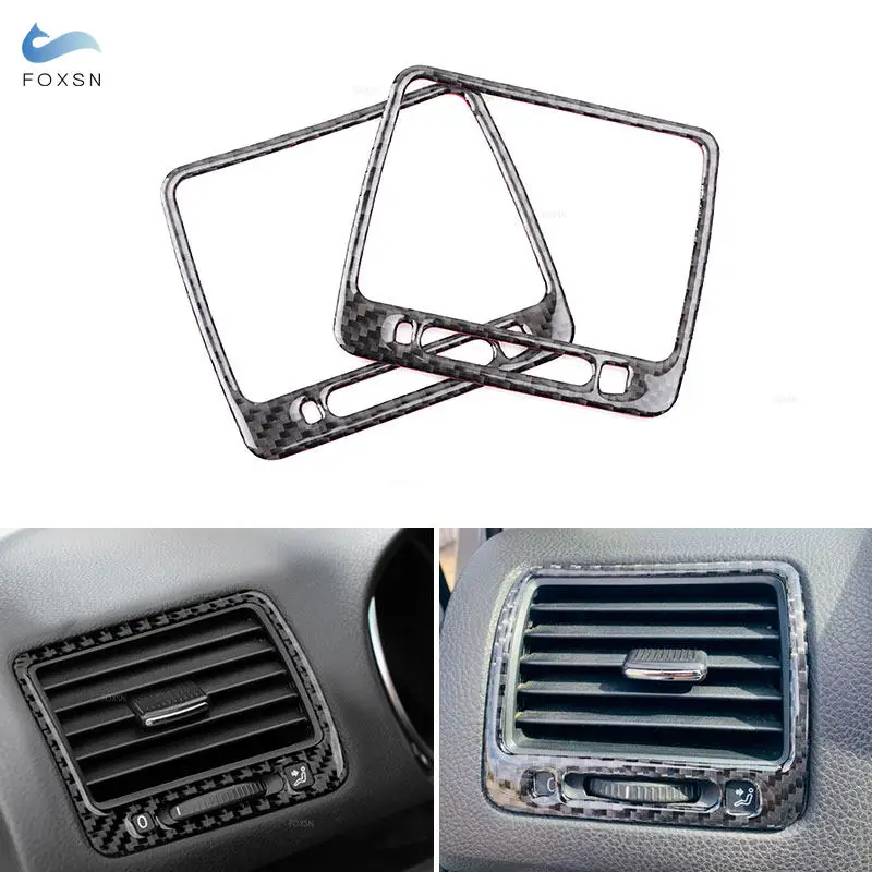 Car Interior Accessories Side Air Outlet Frame Trim Soft Carbon Fiber Stickers For VW Golf 5 MK5 R32 GTI Plus Variant 2004-2009