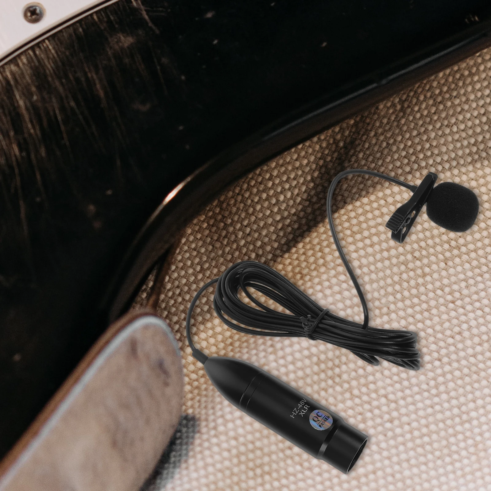 

Three-needle Lapel Live Streaming Equipment Microphone Condenser Audio Accessories Cable Metal