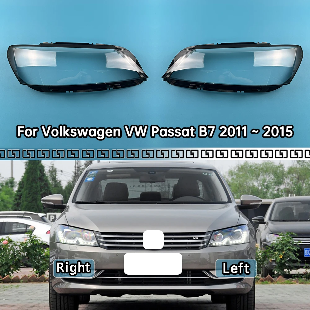 

For Volkswagen VW Passat B7 2011 2012 2013 2014 2015 Front Headlight Cover Headlamp Lamp Shell Mask Lampshade Lens Plexiglass