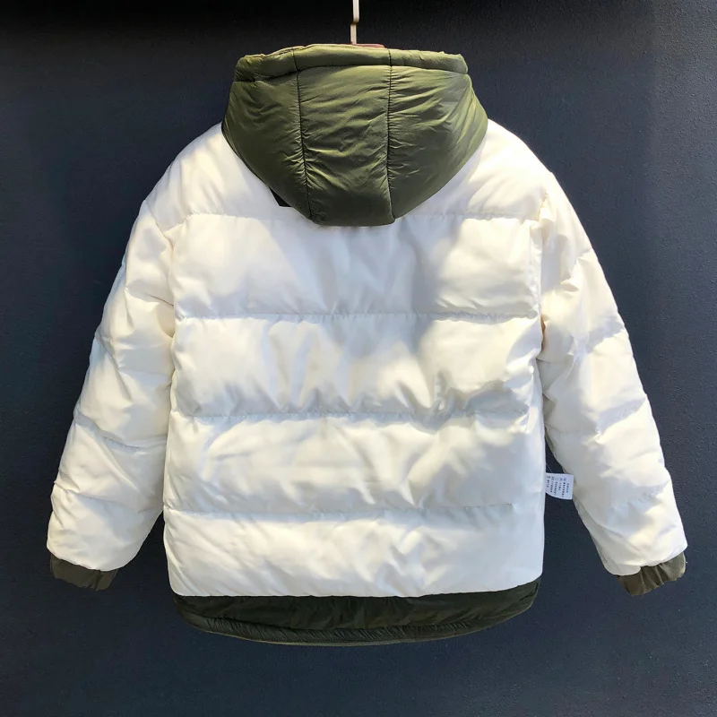 

Winter new workwear hooded men's down jacket versatile trendy brand fashionable simple high-end warm outdoor clothes