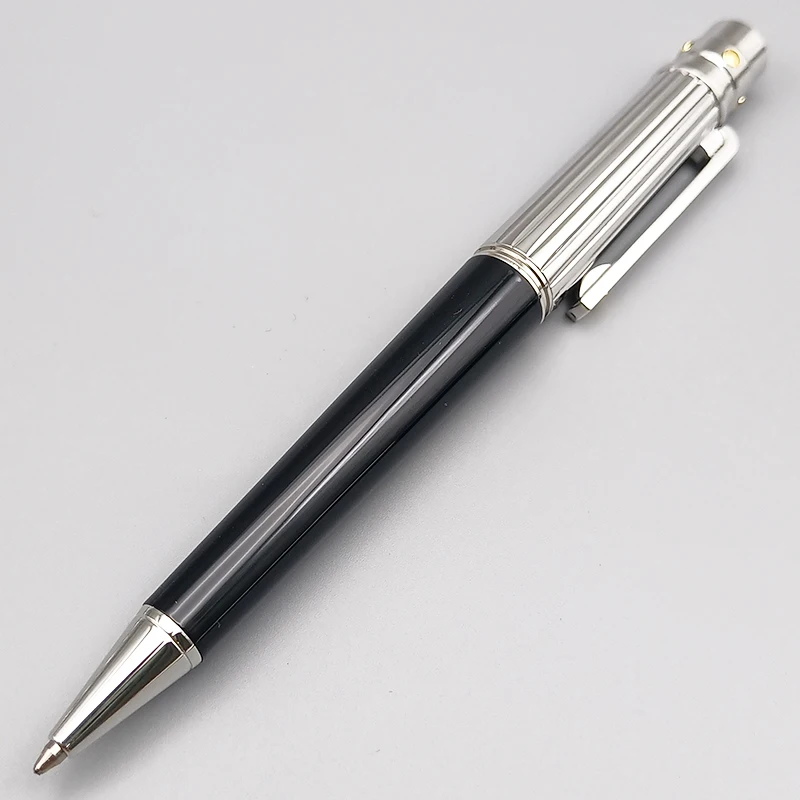 قلم حبر جاف فاخر على شكل كرة دوارة باللون الأزرق مع كتابة الأرقام التسلسلية والقرطاسية الناعمة