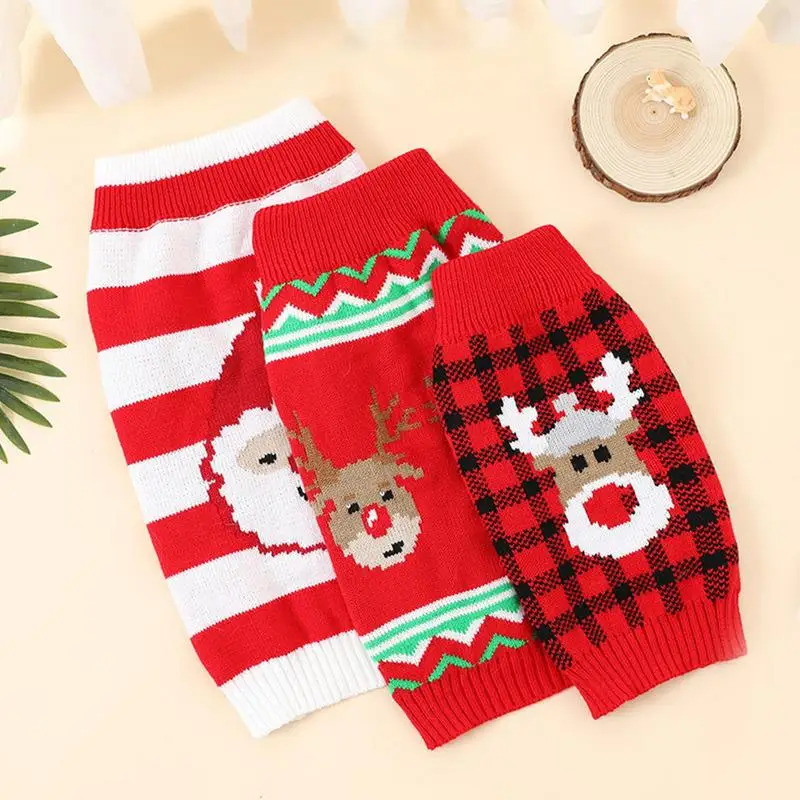 Christmas Dog Clothes Warm Dog Shirts Soft Dog Sweater Snowman Knitted Dog Cloth Breathable Pet Accessories for Small Dogs