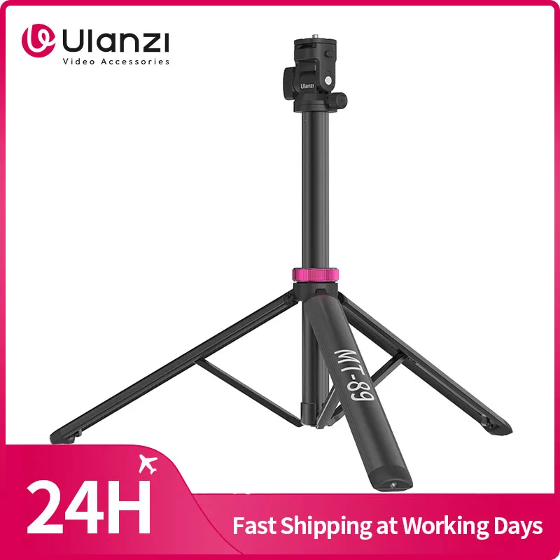 Ulanzi MT-89 Quick-Release Light Stand Ground Tripod Stand for with Cold Shoe Mount Max Load 1kg for Smartphone COB Light