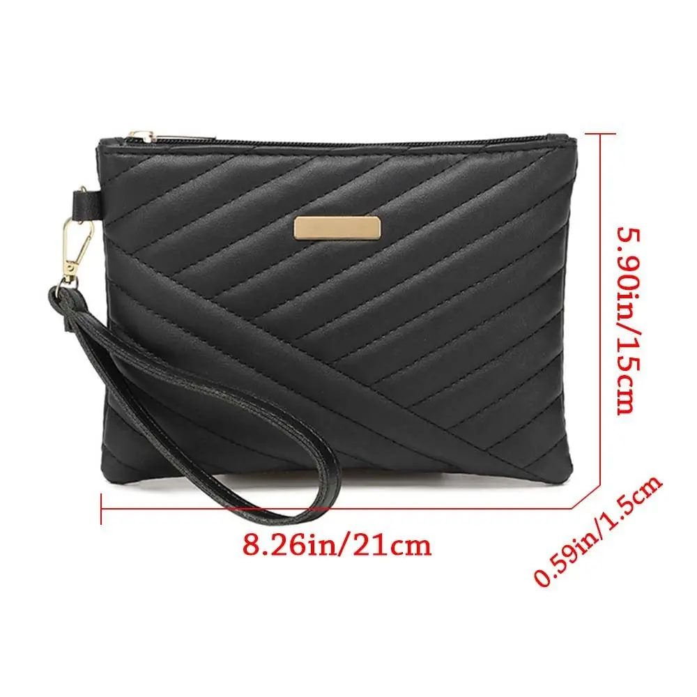 Women Stylish Leather Wristlet Bag Portable Envelope Bag Clutch Wallet Small Purse Traveling Backpack Shopping Bag Accessories