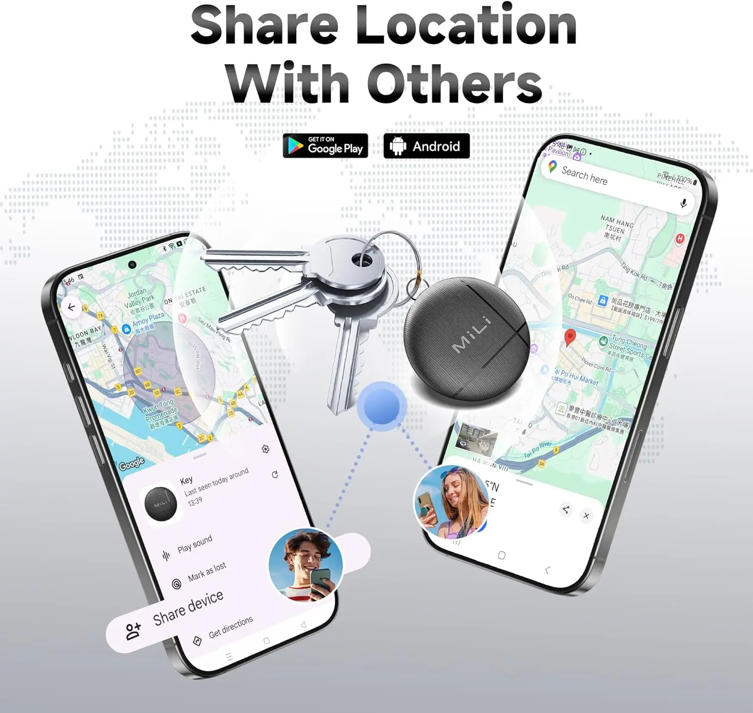 Smart Bluetooth Tags Compatible with Google Find Hub App Android (Only) Item Locator Tracker Tags for Suitcases/Luggages