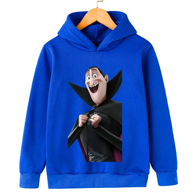 Hotel Transylvania New Cartoon 2-14 Years Old Kids Boys Hoodies Sweatshirts for Autumn Coats Teenager Boy Clothes Kid Girls Tops