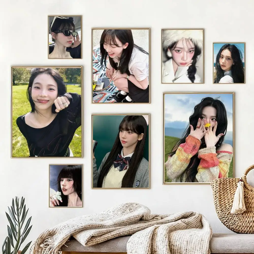 

K-Karina Y-Yu J-Jimin Cold Beauty Poster High Quality Dorm Living Room Aesthetic Wall Decoration Painting Stickers Gift