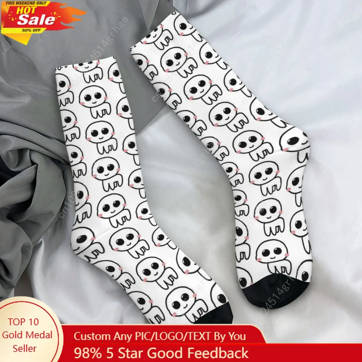

TBH Autism Creature Meme Yippee Socks Kawaii Retro Stockings Men Soft Running Socks Autumn Design Non Skid Socks