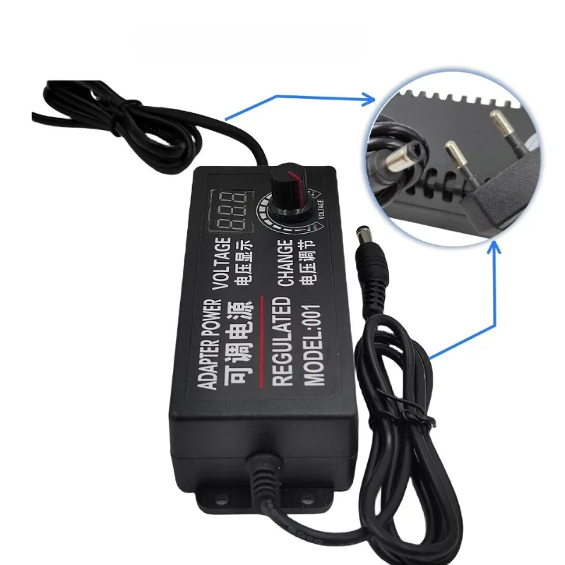 3-36V2A US EU UK AU Plug Voltage Adjustable Display Power Adapter Motor Motor Speed Switch Power Supply