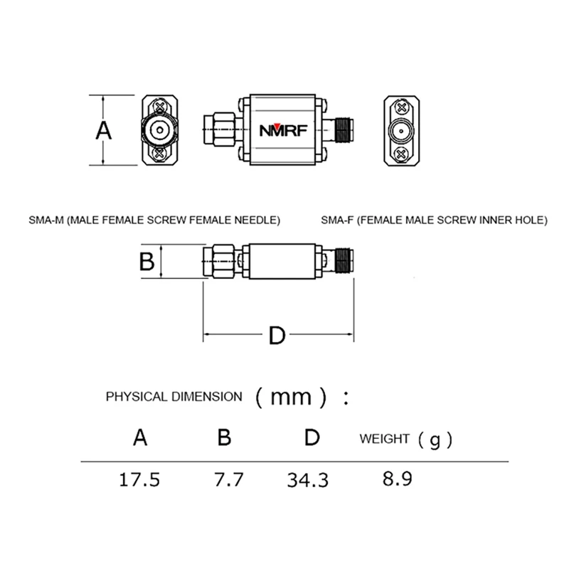 2655Mhz LTE Dedicated SAW Bandpass Filter 1DB 2620-2690Mhz SMA Interface