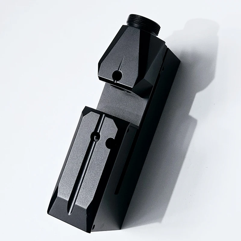 Custom CNC Machined 6061 Aluminum Instrument Housing Matte Black Hard Anodized Precision Optical Module Bracket