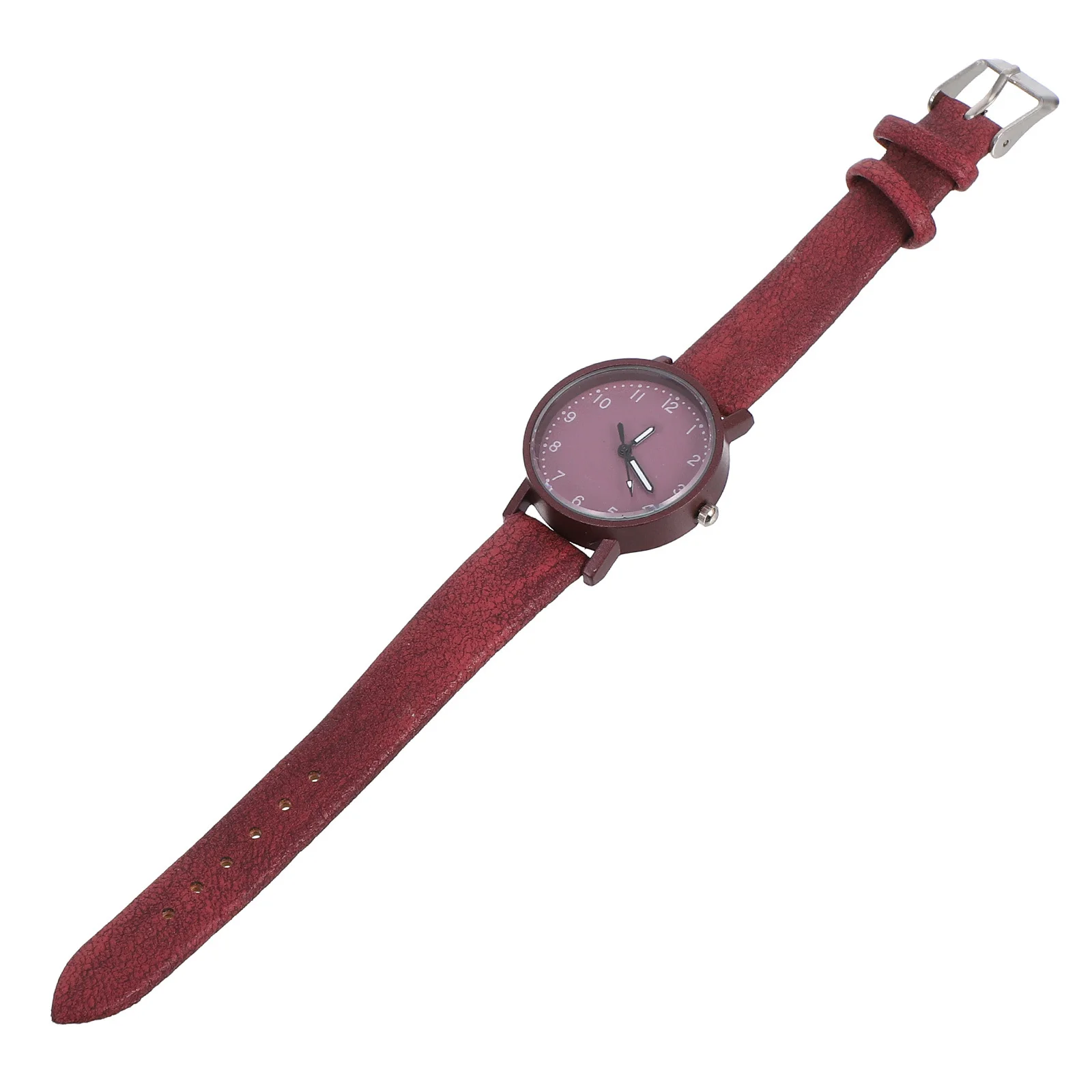 

1Pcs Quartz Watch for Women and Students Fashionable Round Dial Wrist Watch Reliable Precision Lightweight Daily Wear Red