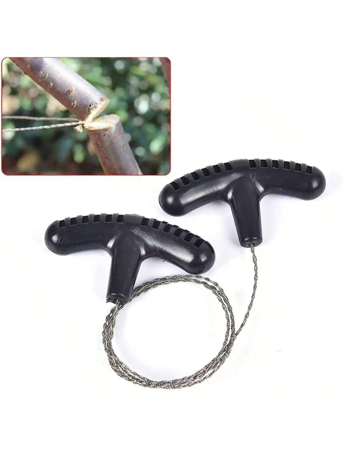 1pc Outdoor Camping Survival Wire Sawwith Pp Handle Mini Stainless Steel Pocket Saw Camping Stuff