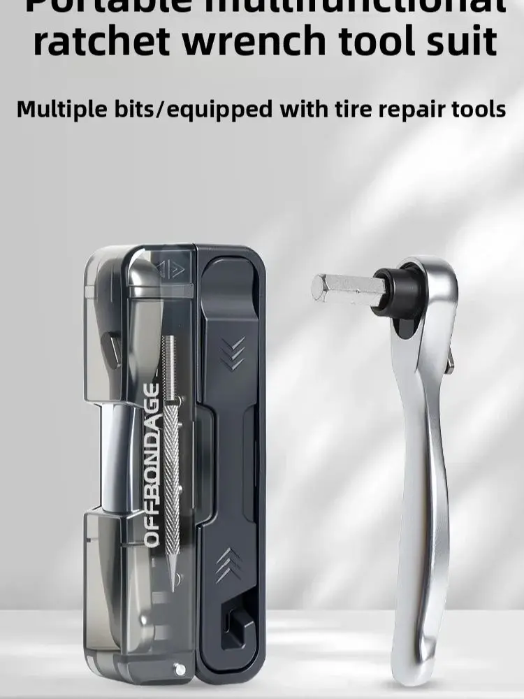 AliExpress NONE OFFBONDAGE Bicycle Tools Torque Wrench Hex Wrench Set Mini Portable Multi-tool Kit MTB Bike Tire Patch Repair Tools Tire Lever