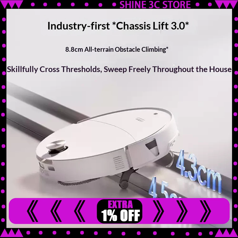 Roborock P20 Max Sweeping Robot Vacuum 8.8cm all-terrain obstacle crossing Robot Vacuum Cleaner 35000Pa peak suction