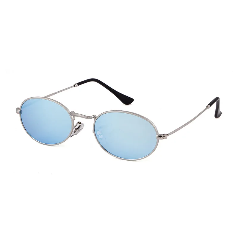 Small Oval Mirror Sunglasses For Women Pink Luxury  Men Brand Designer Eyewear Shades Ladies Alloy Sun Glasses UV400 Eyegla