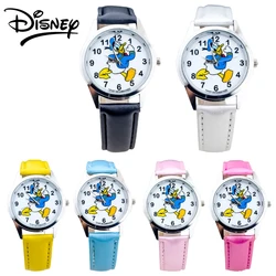 Disney Donald Duck Children Watch Cartoon Anime Quartz Wristwatch Girls Leather Straps Digital Dial Watch Student Study Clock