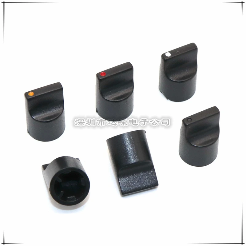 10PCS 10×14.5MM Duckbill Shape Plastics Straight Line Type Knob Cap Potentiometer Encoder Knob Cap D-Shaped Inner Hole 6MM