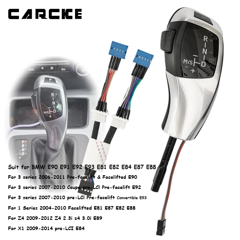 

LED Gear Shift Knob Stick E90 Car Accessories For BMW E81 E87 E82 E88 E63 Automatic Transmission Handle Head Upgrade Repair Kit