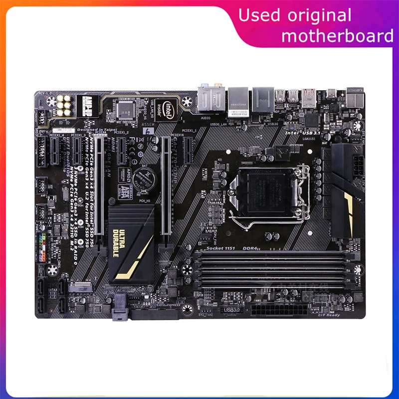 

Used LGA 1151 For Intel Z170 GA-Z170-D3HP Z170-D3HP Computer USB3.0 SATA3 Motherboard DDR4 64G Desktop Mainboard