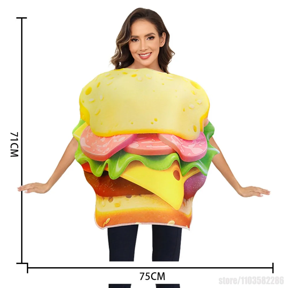 Banane Croissant Cosplay Kostüm Lustiges Karneval Sandwich Outfit Ketchup Anzug Bühnenauftritt Dress Up Erwachsene Brotkleidung