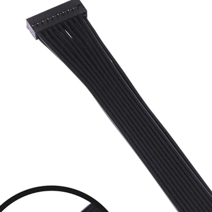 Small Mini USB 3.0 19/20 Pin Internal Extension Header Adapter Cable Black Flat Wire Cable for Motherboard 5.9inch/15cm