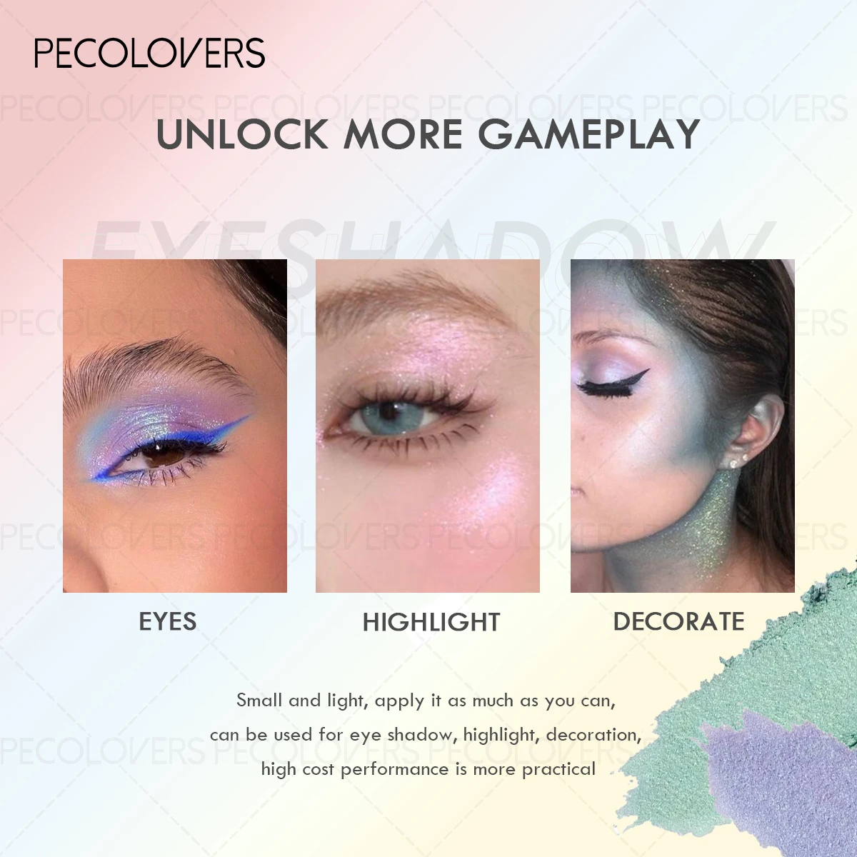 1PC Chameleon Glitter Eye Shadow Powder - Metallic Glitter, Pearlescent, Perfect for Dramatic Eye Makeup, Suitable for christmas