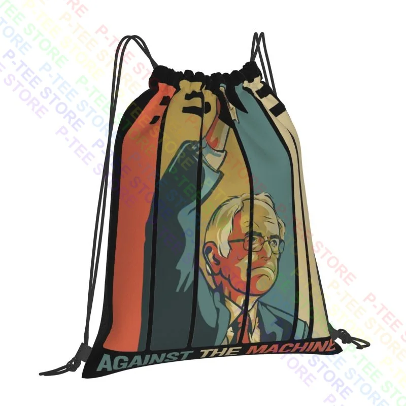 Bernie Sanders Against The Machine Bernie 2020 Drawstring Bags Gym Bag Newest Portable Lightweight Large Capacity