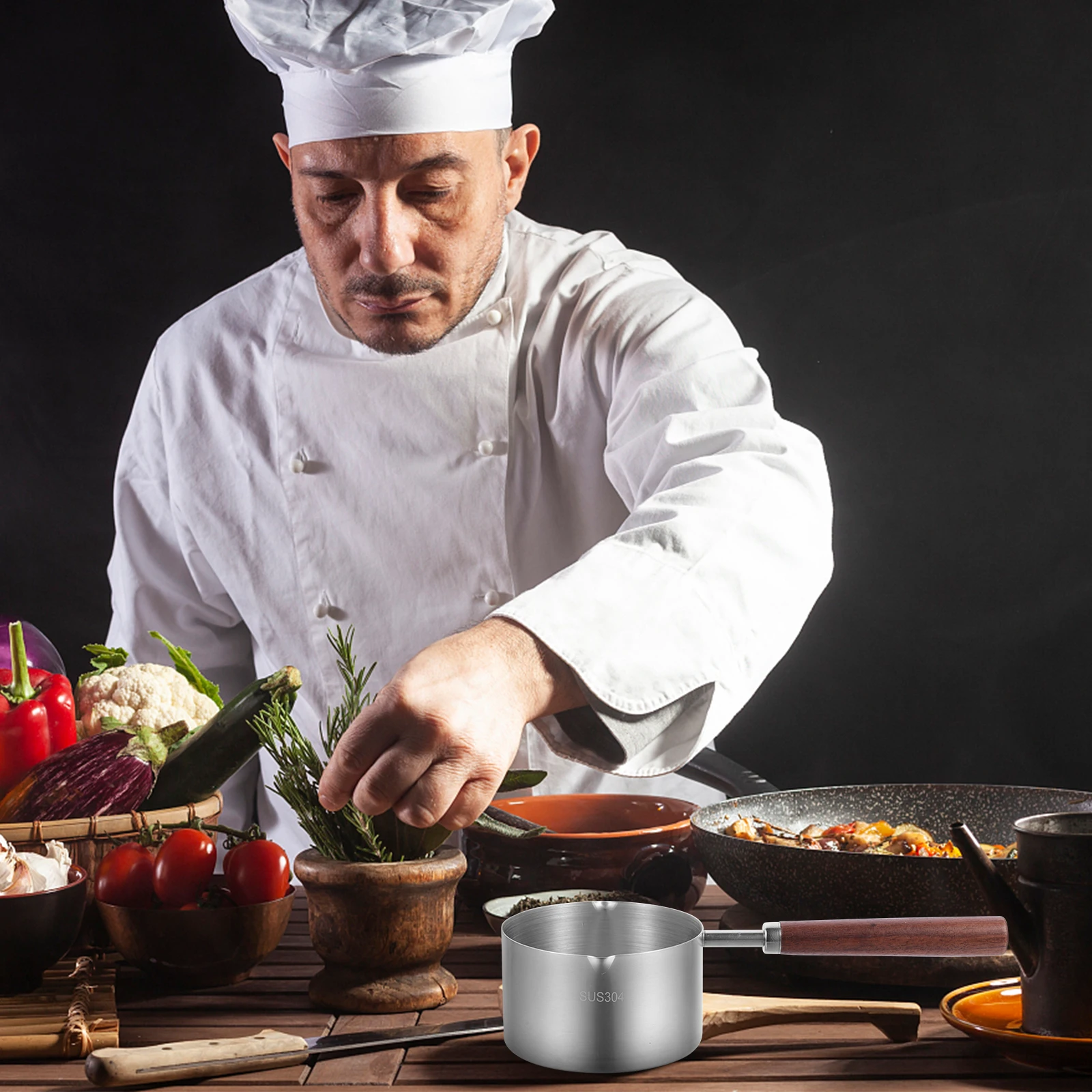 

Stainless Steel Non-Stick Frying Pan 250Ml Flat Kitchen Pan For Egg Pancake Breakfast Multifunction Cooking Tool