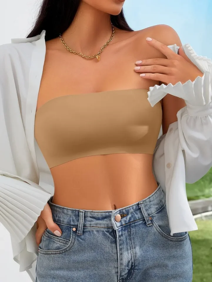 Women Strapless Backless Tube Top Bralette