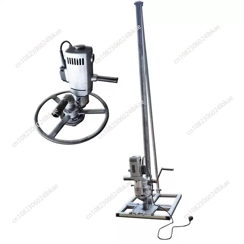 

2500W trolley small electric drilling machine, household civil drilling machine irrigation water well complete set of digging