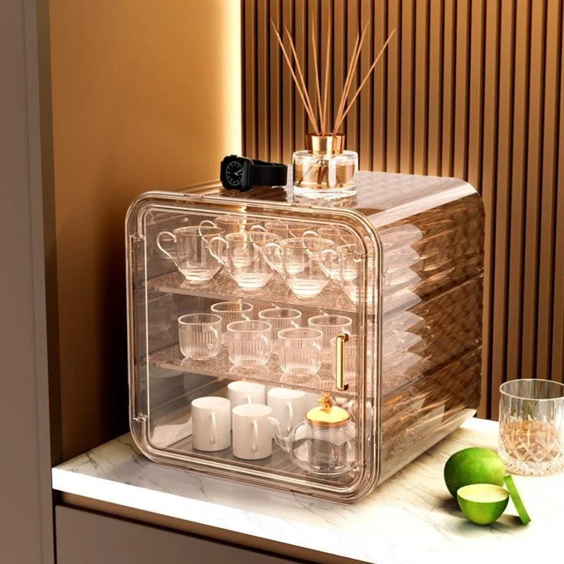 

Large Capaci Cup Holder Rectangle Multi-layered Beverage Organizer Student Bookelf Water Cup Storage Ra